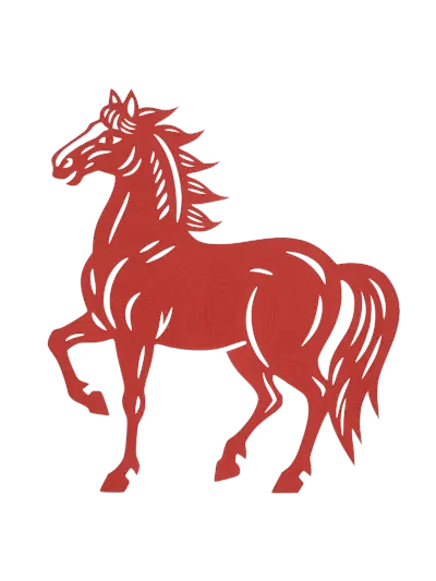 【PNG素材网-png.mixinnet.cn】免费免扣png素材库-注灵网-剪纸风骏马元素