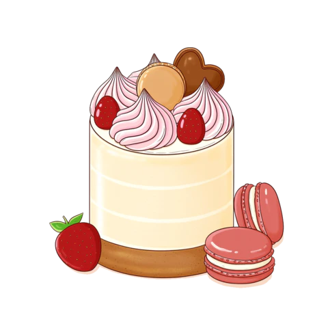 【PNG素材网-png.mixinnet.cn】可爱手绘蛋糕