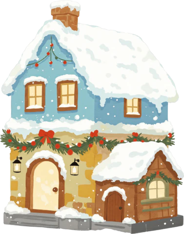 【PNG素材网-png.mixinnet.cn】圣诞小镇