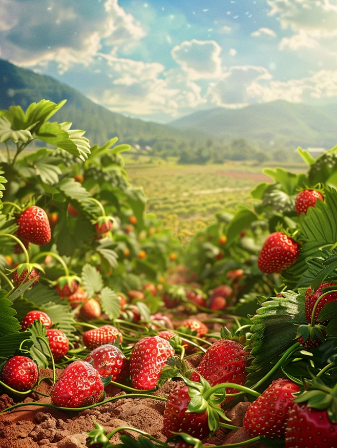 【PNG素材网-png.mixinnet.cn】草莓农场