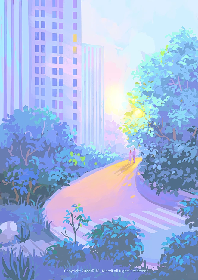 【PNG素材网-png.mixinnet.cn】慢慢消逝的光_麗_MARYLI__插画师作品_涂鸦王国gracg.com