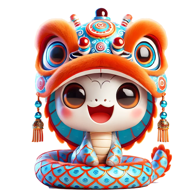 【PNG素材网-png.mixinnet.cn】小蛇蛇年大吉