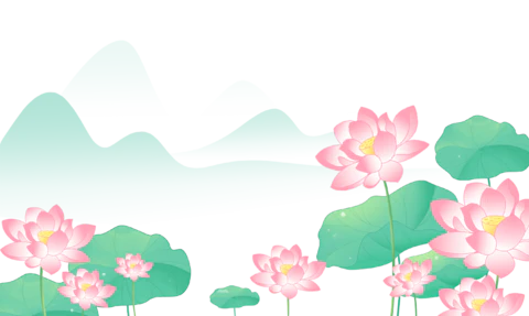 【PNG素材网-png.mixinnet.cn】国潮风锦鲤夏至大暑描金中式荷花荷叶荷塘