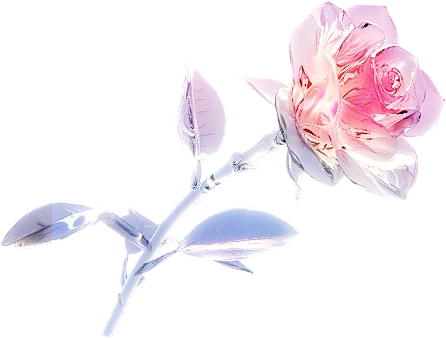 【觅图网-pic.51mitu.com】玫瑰花 建模 琉璃 彩色 渐变 高清 png