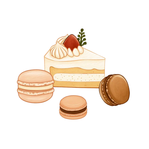 【PNG素材网-png.mixinnet.cn】可爱手绘甜品