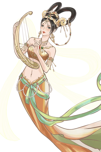 【PNG素材网-png.mixinnet.cn】[PNG素材网]敦煌 飞天 仙女 神话 人物 手绘 传说国风敦煌