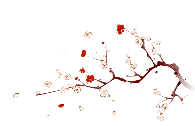 【PNG素材网-png.mixinnet.cn】小清新梅花透明装饰素材