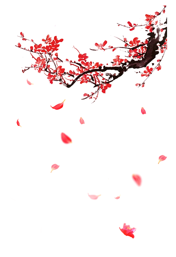 【PNG素材网-png.mixinnet.cn】腊梅水墨画png图片