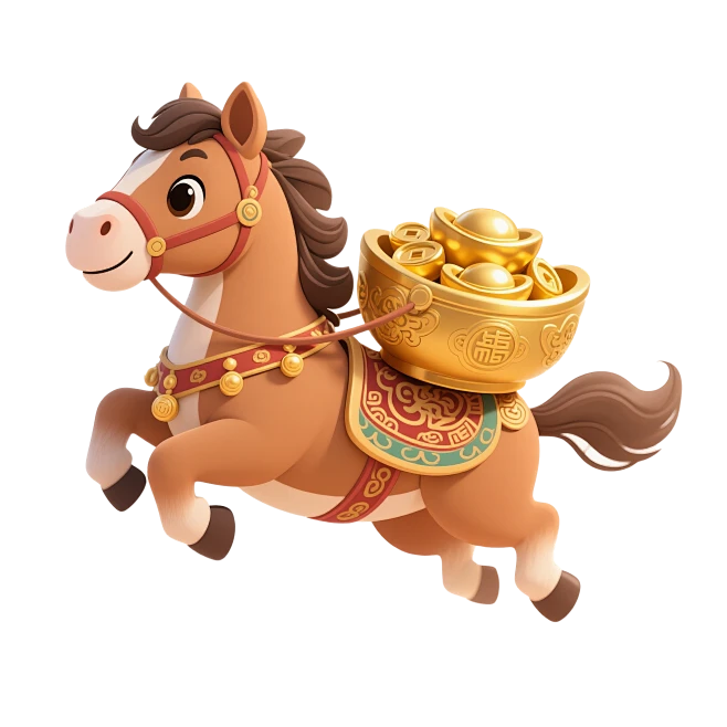 【PNG素材网-png.mixinnet.cn】2026年新春春节小马年IP形象吉祥物png海报27