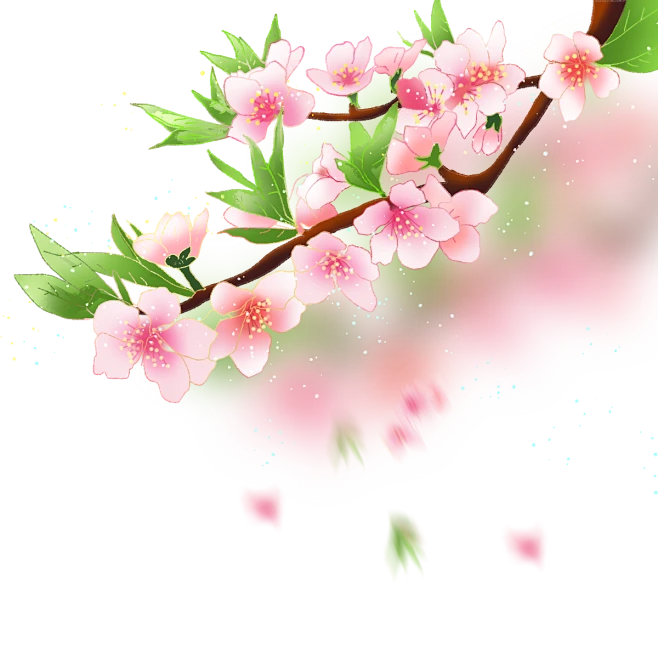 【PNG素材网-png.mixinnet.cn】桃花元素 91