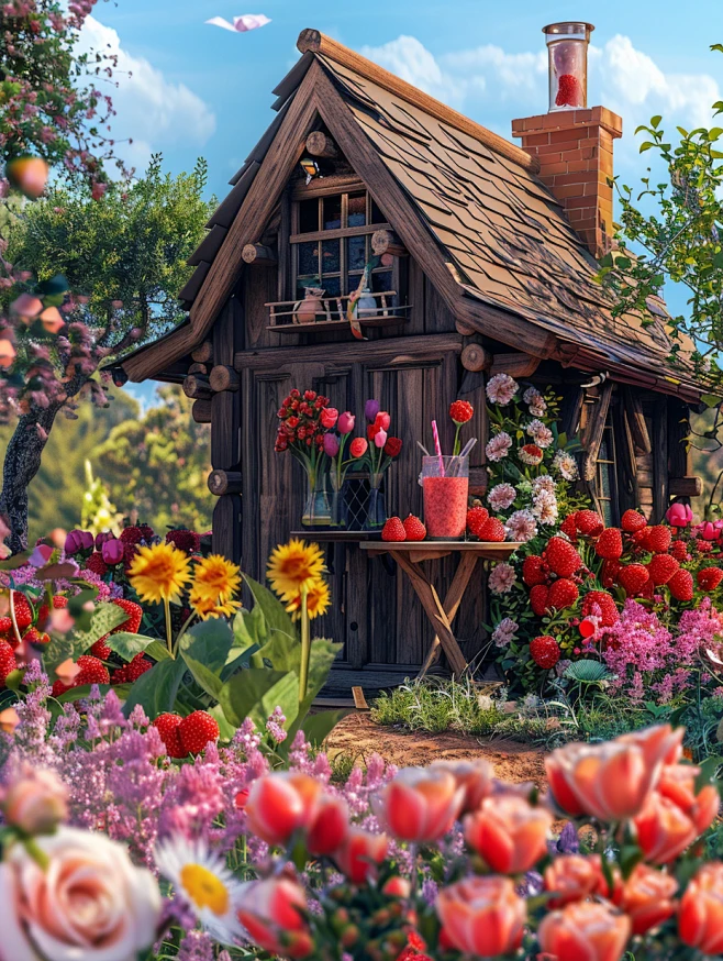 【PNG素材网-png.mixinnet.cn】草莓农场