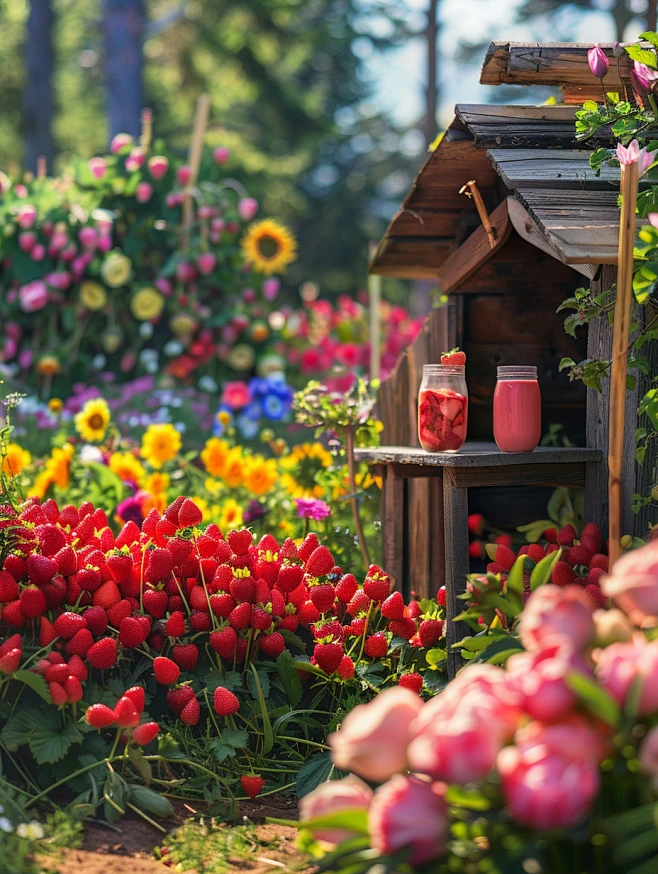 【PNG素材网-png.mixinnet.cn】草莓农场