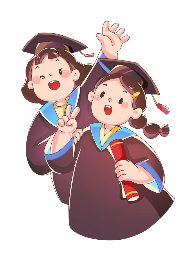 【PNG素材网-png.mixinnet.cn】毕业季青春活力学生组合元素1