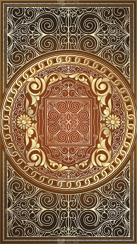 【PNG素材网-png.mixinnet.cn】Golden ornate decorative vinta