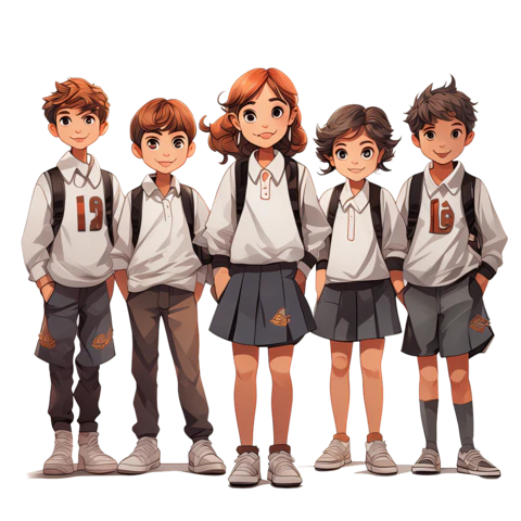 【PNG素材网-png.mixinnet.cn】卡通小学生