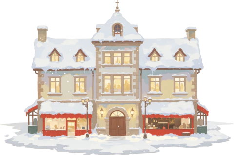 【PNG素材网-png.mixinnet.cn】圣诞小镇