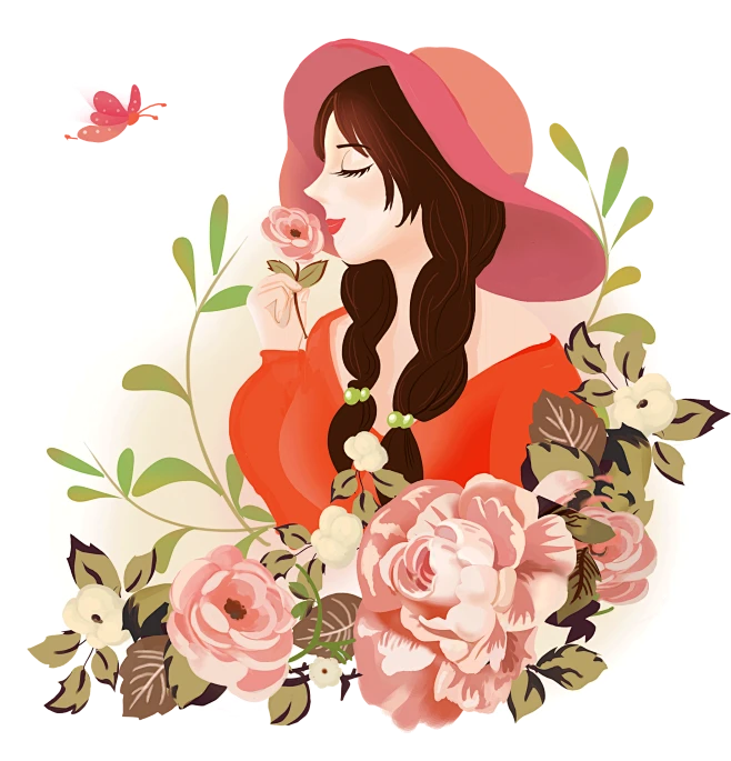 【PNG素材网-png.mixinnet.cn】女神节 女王节 38妇女节 人物插画 png 购物