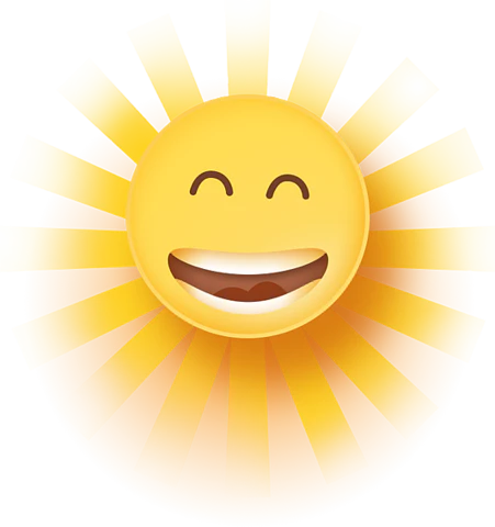 【PNG素材网-png.mixinnet.cn】3D笑脸太阳