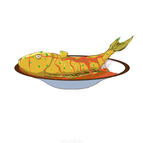 【PNG素材网-png.mixinnet.cn】煎鱼