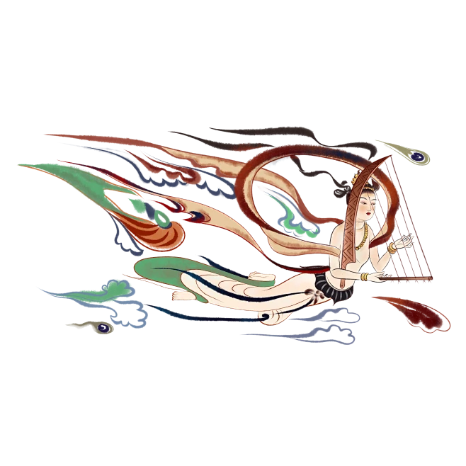 【PNG素材网-png.mixinnet.cn】敦煌飞天人物