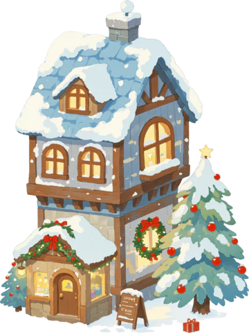 【PNG素材网-png.mixinnet.cn】圣诞小镇