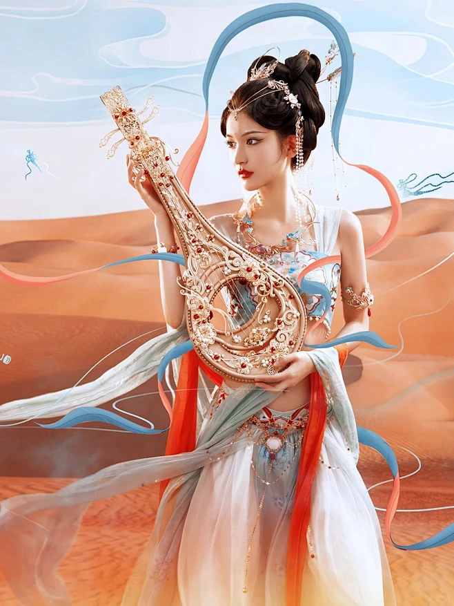 【觅图网-pic.51mitu.com】#敦煌飞天写真  #飞天神女写真  #敦煌沙漠飞天写真  #异域风情写真