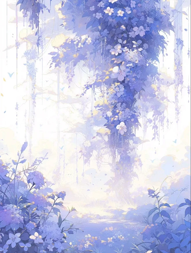 【PNG素材网-png.mixinnet.cn】原作者小红薯：3588562687（沐白）可商素材／紫藤花  #小说底图#仅粉可商#仅删