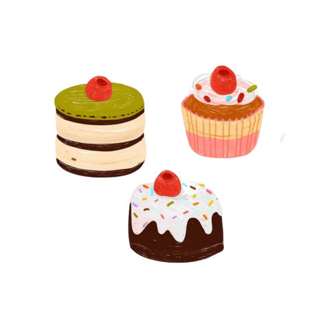 【PNG素材网-png.mixinnet.cn】手绘可爱甜品合集
