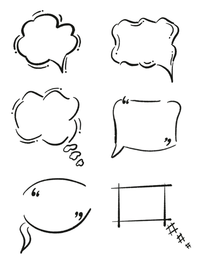 【觅图网-pic.51mitu.com】手绘漫画线条对话框素材元素