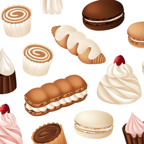 【PNG素材网-png.mixinnet.cn】手绘甜点合集