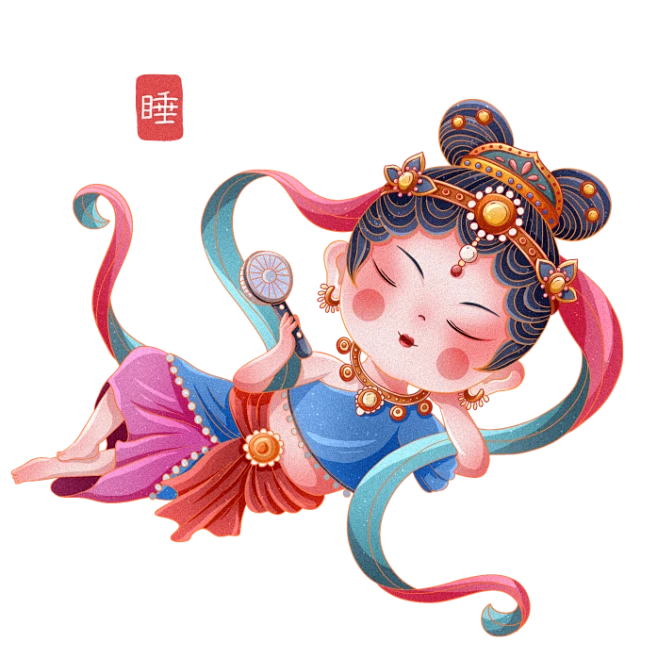 【觅图网-pic.51mitu.com】吃喝玩乐敦煌人物IP形象