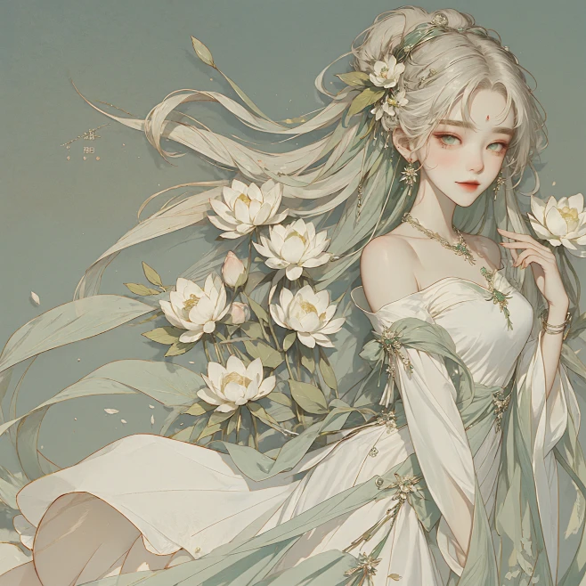 【觅图网-pic.51mitu.com】古风唯美女生插画