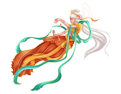【PNG素材网-png.mixinnet.cn】[PNG素材网]敦煌 飞天 仙女 神话 人物 手绘 传说国风敦煌