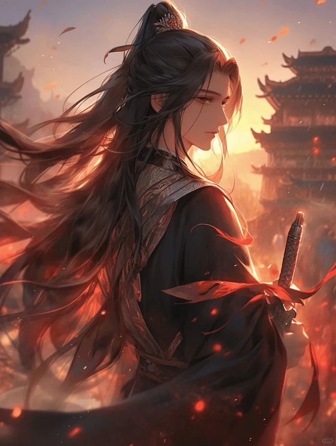 【PNG素材网-png.mixinnet.cn】【可商素材416】古风黄昏剑客_1_沐泠杳_来自小红书网页版