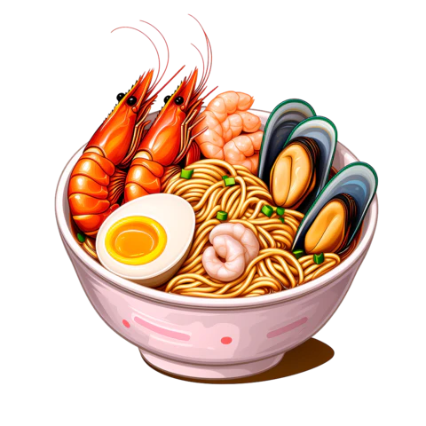 【PNG素材网-png.mixinnet.cn】海鲜拉面