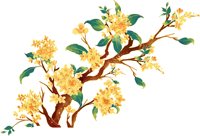 【PNG素材网-png.mixinnet.cn】中秋桂花png