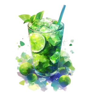 【PNG素材网-png.mixinnet.cn】手绘插画果汁