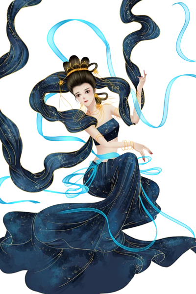 【PNG素材网-png.mixinnet.cn】[PNG素材网]敦煌 飞天 仙女 神话 人物 手绘 传说国风敦煌