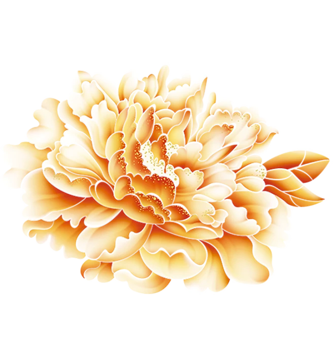 【PNG素材网-png.mixinnet.cn】黄色牡丹花PNG