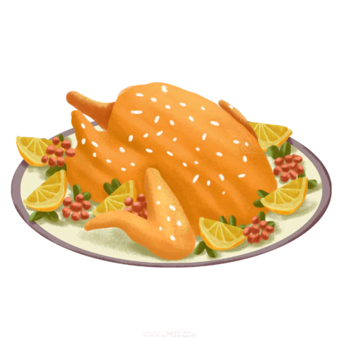 【PNG素材网-png.mixinnet.cn】烤鸡