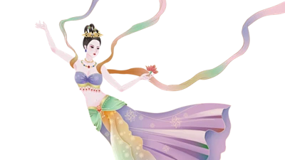 【PNG素材网-png.mixinnet.cn】[PNG素材网]敦煌 飞天 仙女 神话 人物 手绘 传说国风敦煌