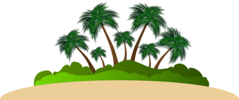 【PNG素材网-png.mixinnet.cn】海滩椰树景素材