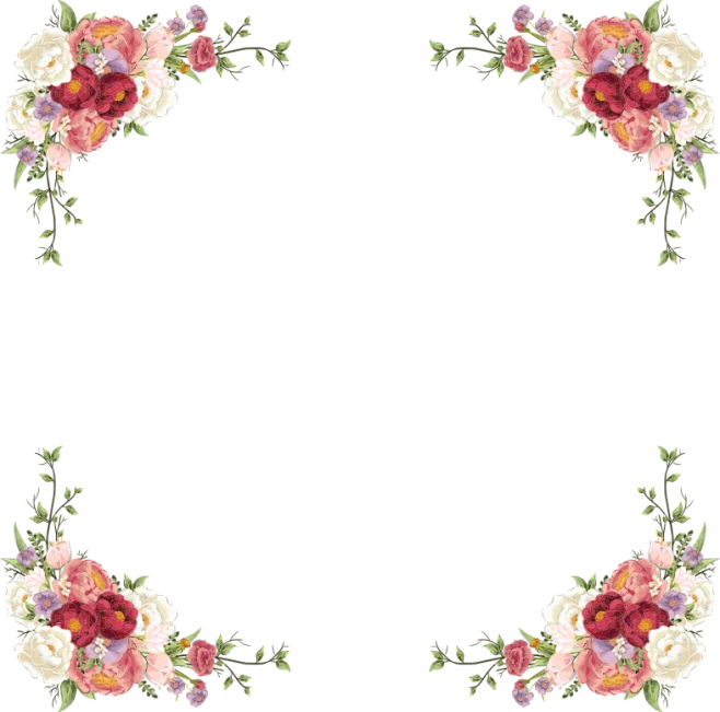 【PNG素材网-png.mixinnet.cn】Peony Frame 2