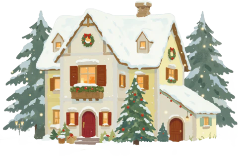 【PNG素材网-png.mixinnet.cn】圣诞小镇