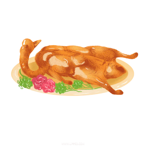 【PNG素材网-png.mixinnet.cn】烤鸭
