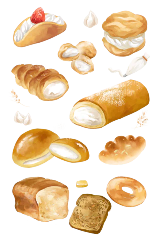 【PNG素材网-png.mixinnet.cn】面包