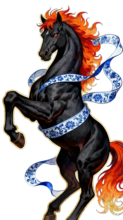 【PNG素材网-png.mixinnet.cn】中国风马素材元素