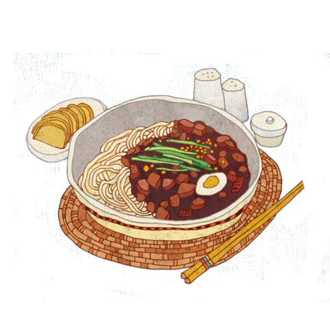 【PNG素材网-png.mixinnet.cn】手绘炸酱面