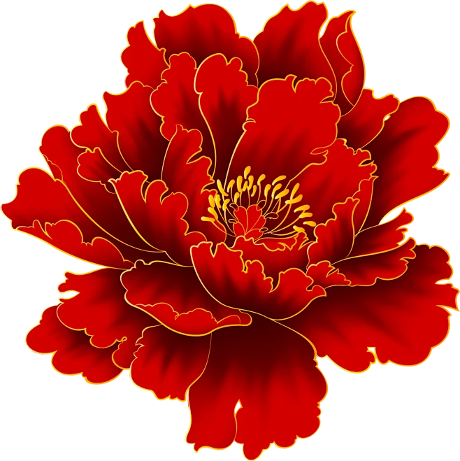 【觅图网-pic.51mitu.com】红色牡丹花PNG 