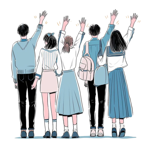 【PNG素材网-png.mixinnet.cn】手绘大学生